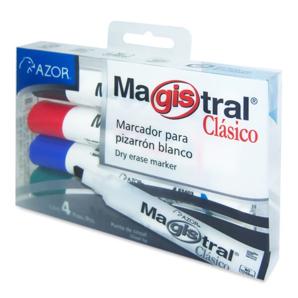 Marcadores para pizarrón blanco 4 piezas colores